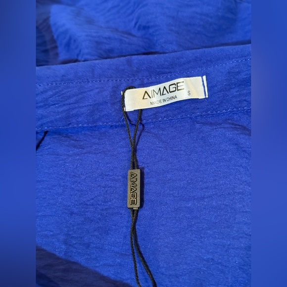 Women’s Rouched Casual Button Down Oversized Shirt Small BNWT - Picture 7 of 9